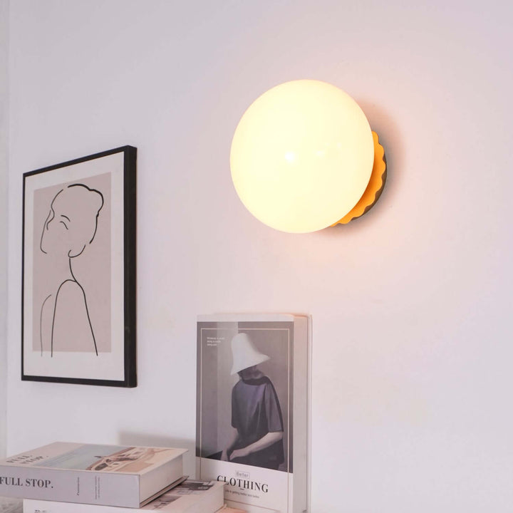 Moderne væg lampe - Krom og hvid