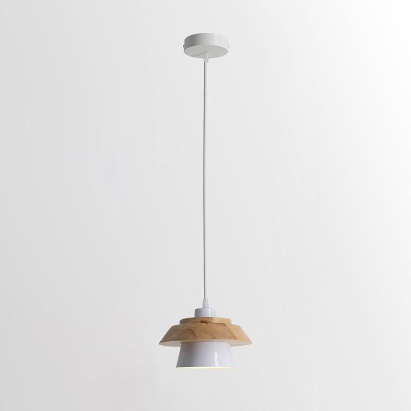 Moderne træ- og sten pendel lampe