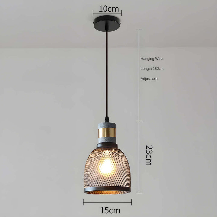 Moderne loft pendellampe - Beton & metal design