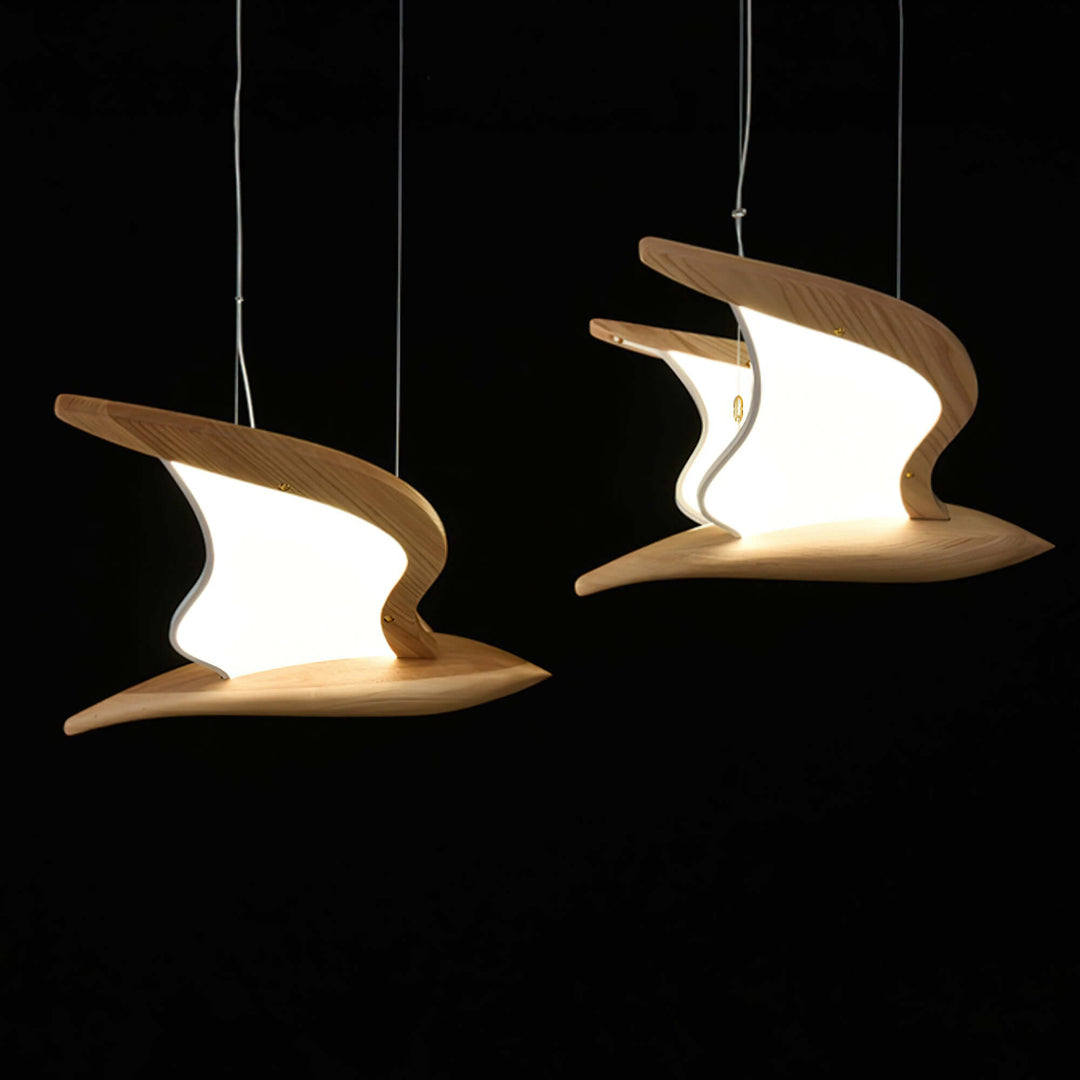 Moderne fugle-inspirerede pendellampe, tre lampe model