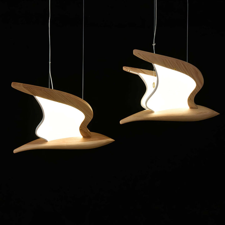 Moderne fugle-inspirerede pendellampe, tre lampe model