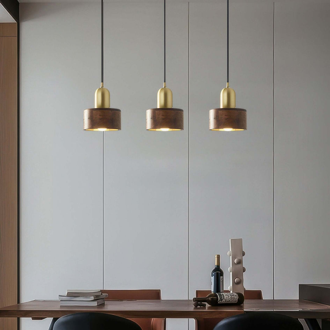 Moderne cylindrisk pendel lampe i japansk stil