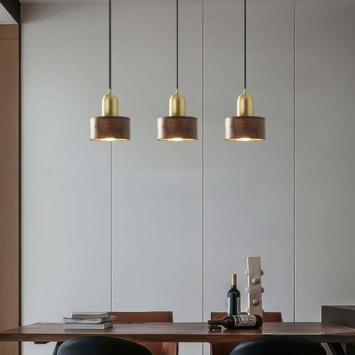 Moderne cylindrisk pendel lampe i japansk stil