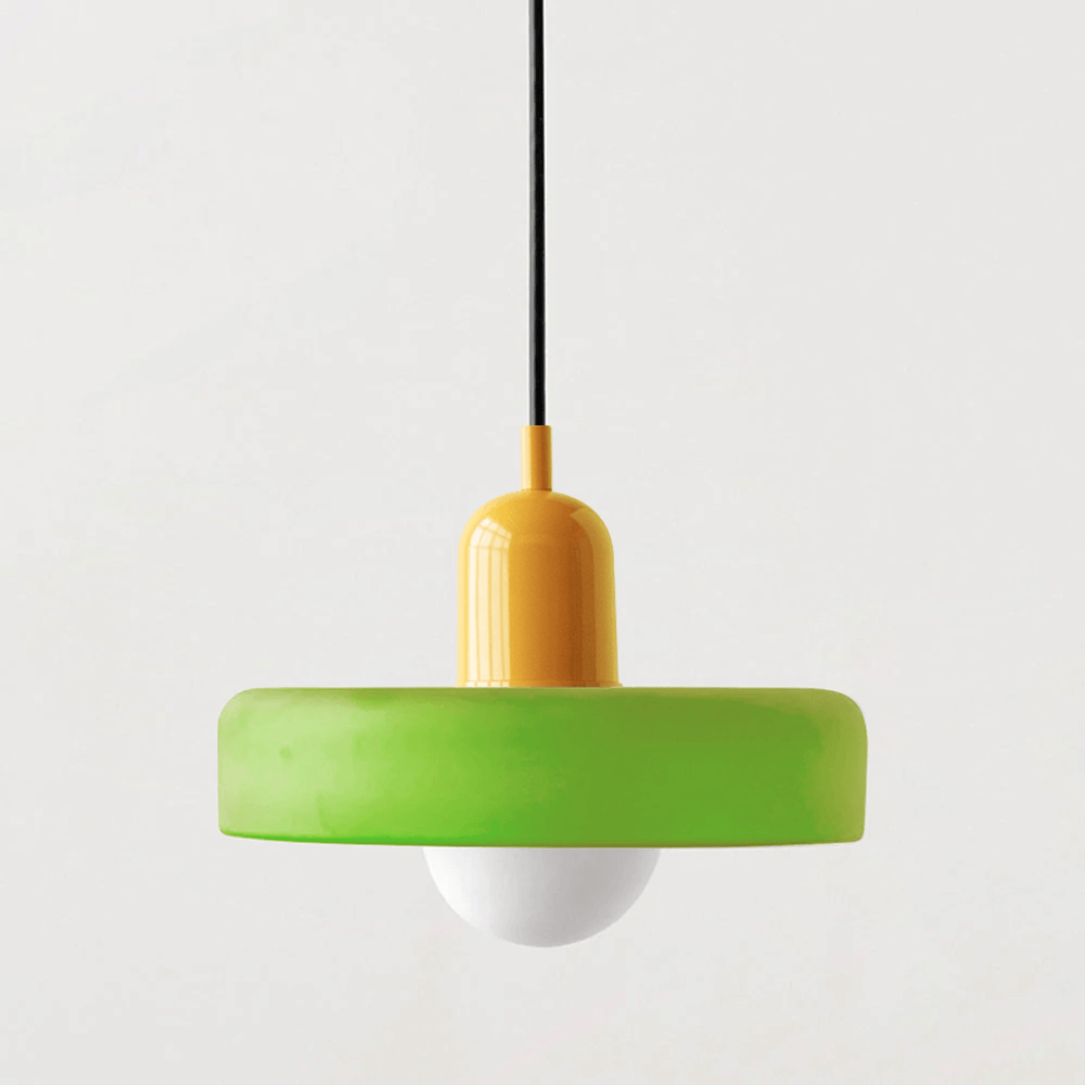 Värikäs Bauhaus-tyylinen lasikattovalaisin