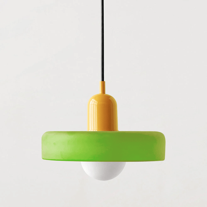 Farverig Glas Loftslampe - Bauhaus Stil