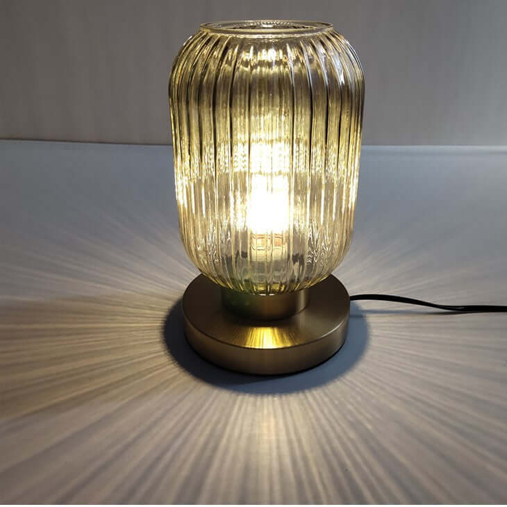 Moderne bordlampe rav stil B