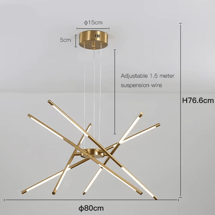Moderni Kultakattovalaisin - 10-lamppuinen LED-kattovalaisin