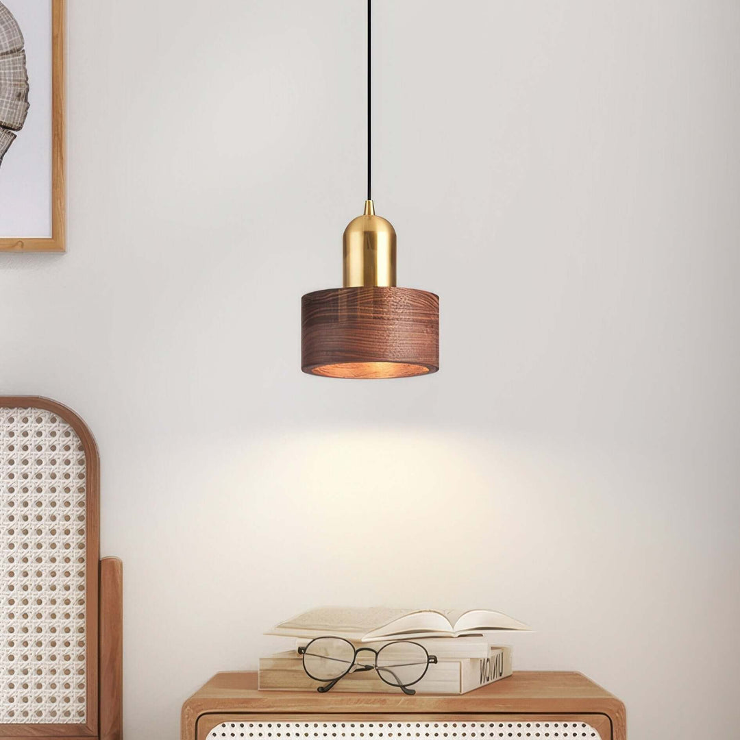 Moderne cylindrisk pendel lampe i japansk stil