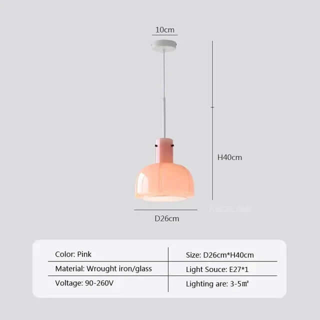 Moderne nordisk glas pendellampe