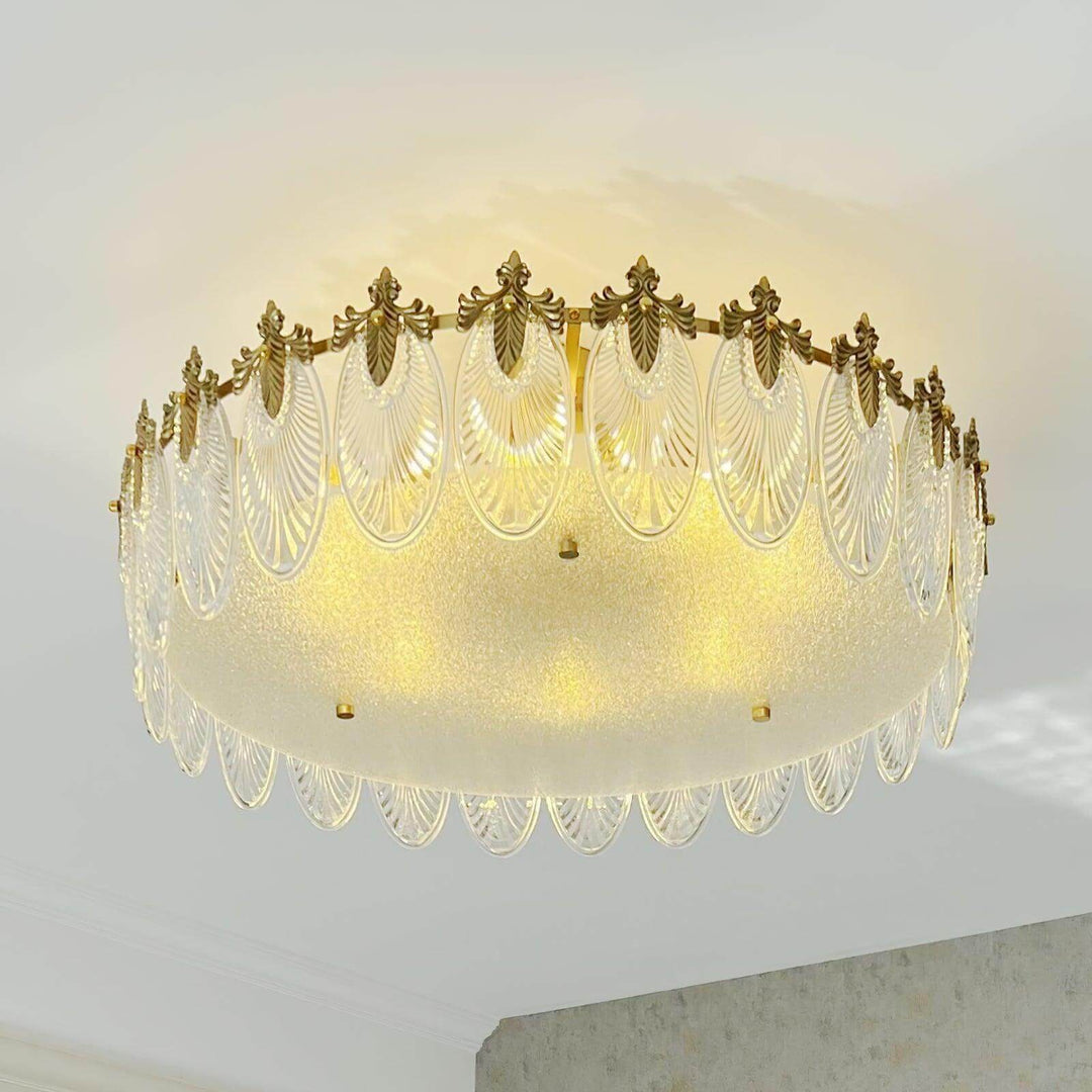 Dekorativ rund glas lysekrone
