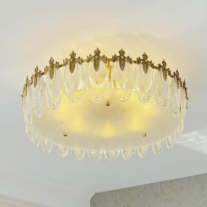 Dekorativ rund glas lysekrone