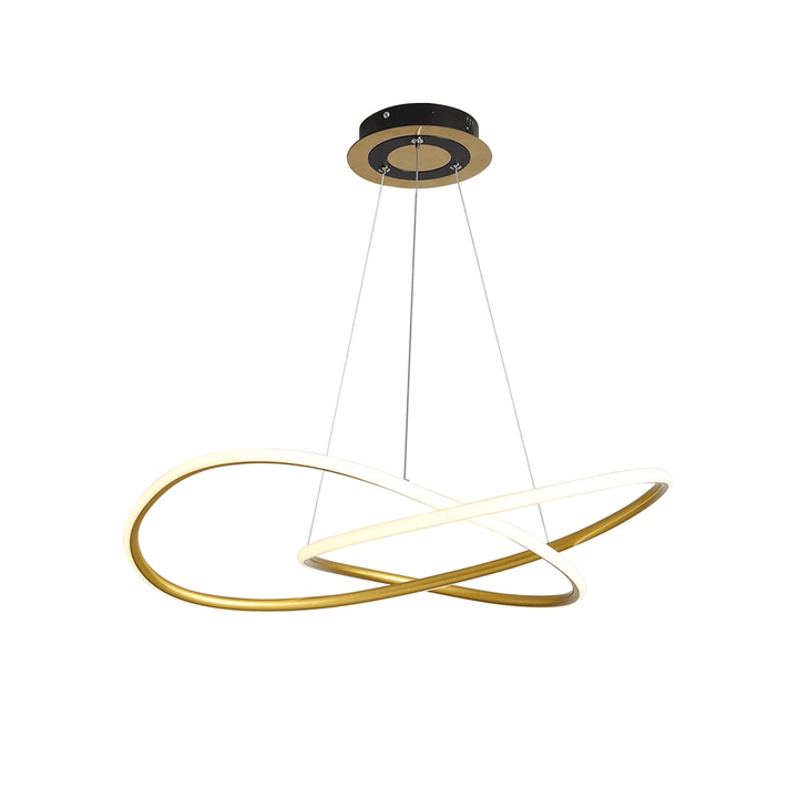 Moderne LED loftlampe i guld, Ø57cm