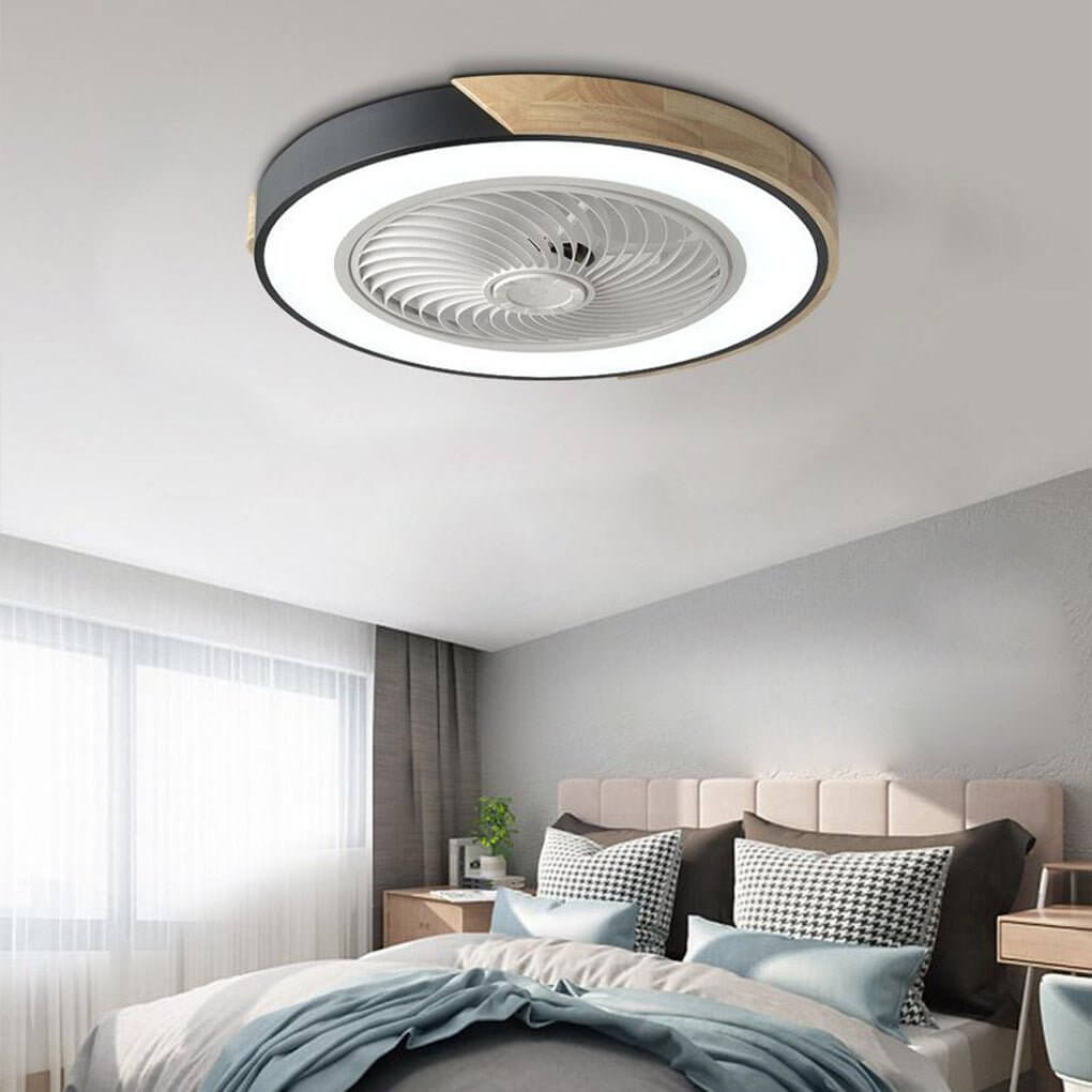 Moderne LED-loftventilator med fjernbetjening – dæmpbar