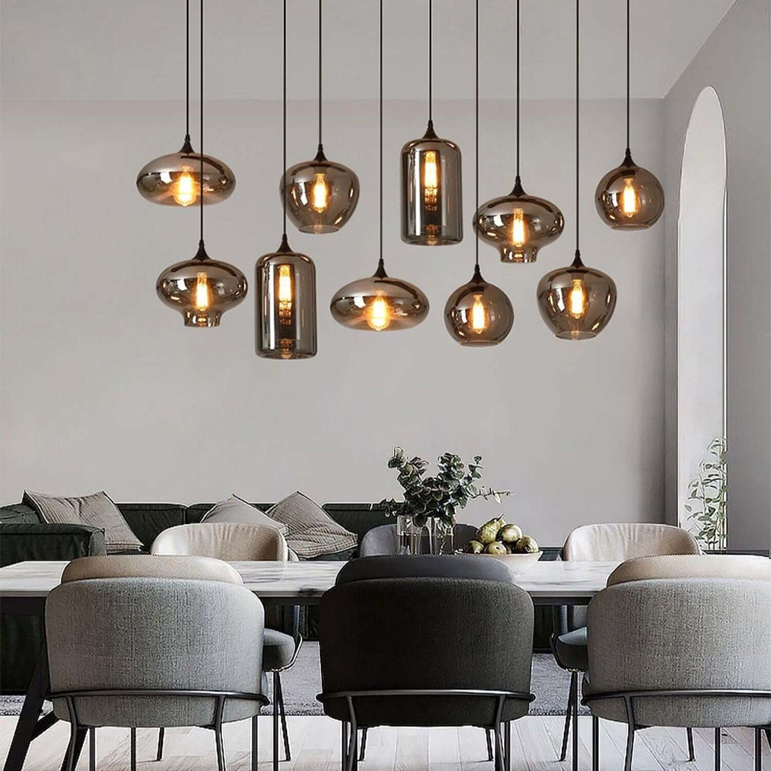 Moderne Glasflaske Pendellampe