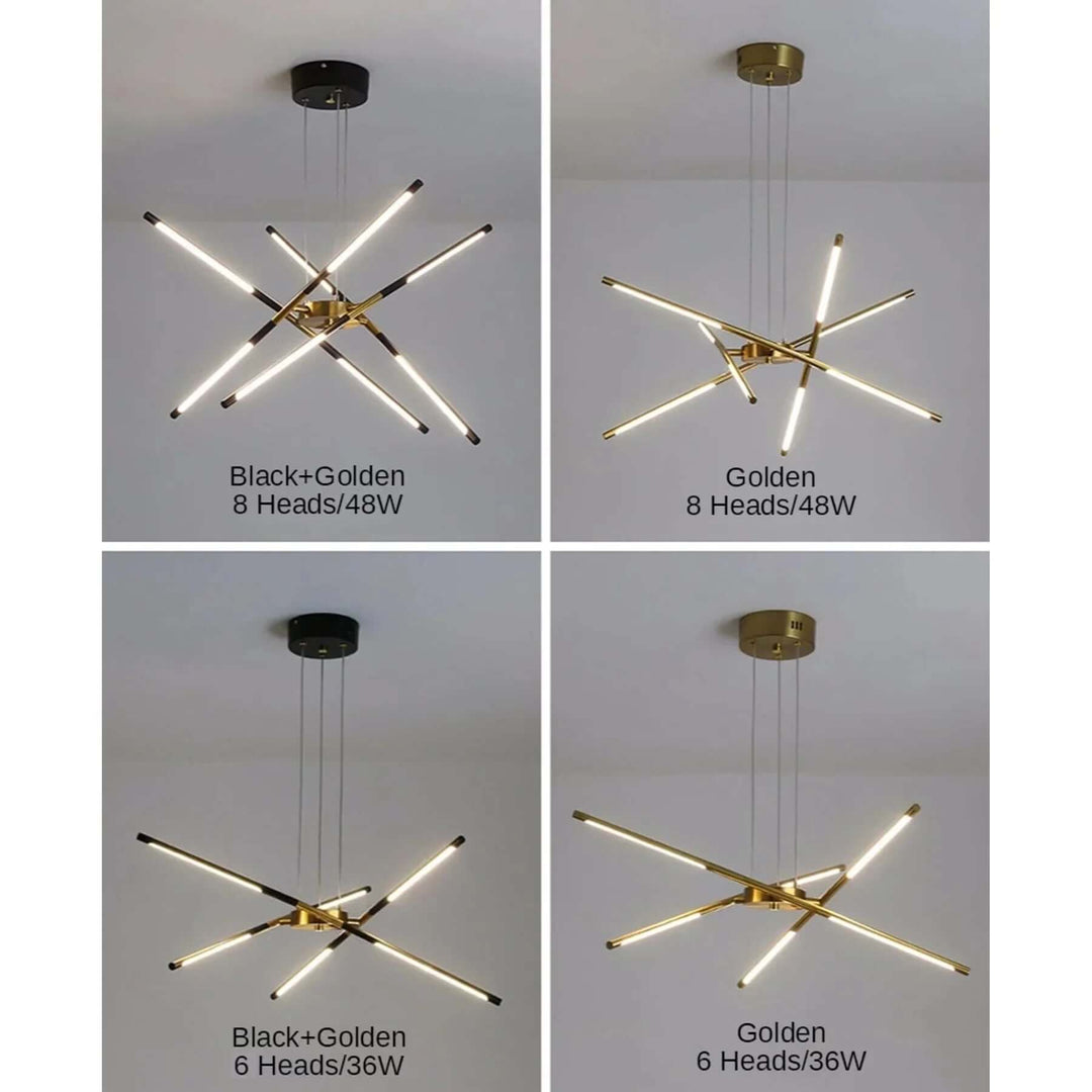 Moderne loftlampe med 6 lamper
