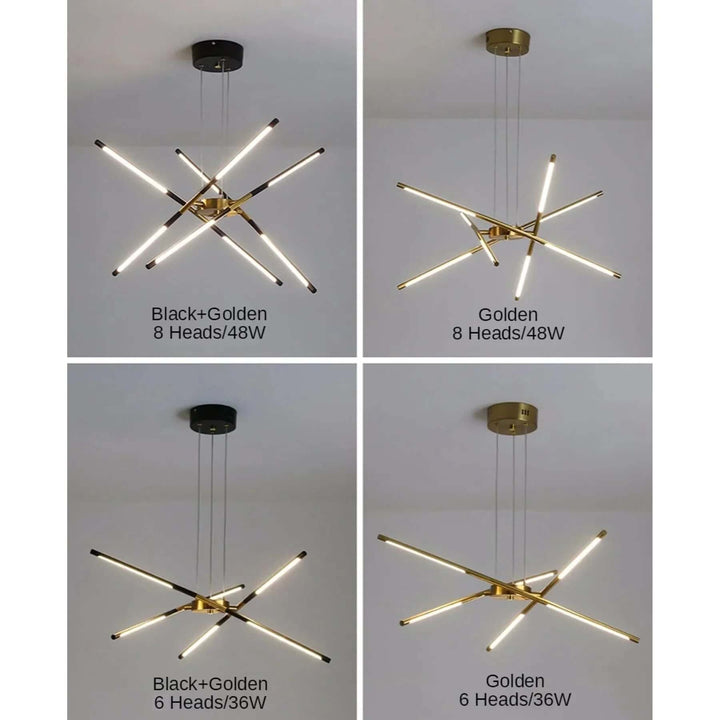 Moderne loftlampe med 6 lamper
