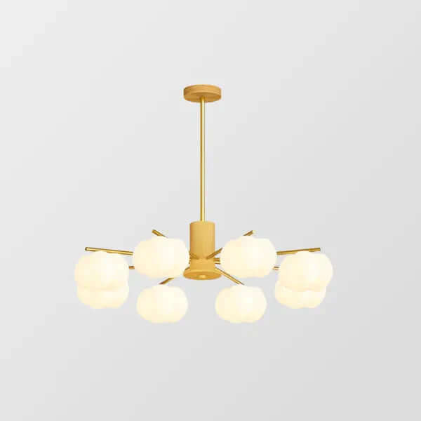 Moderne Træ- og Bomuldskuglelampe - Loftslampe