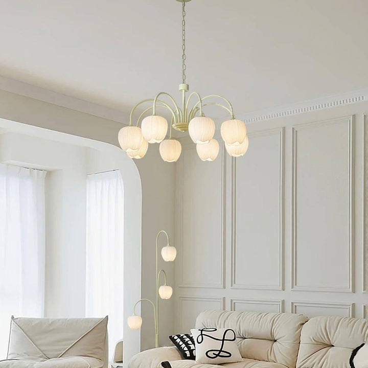 Moderne loftlampe i matcha-stil, monteret i loftet