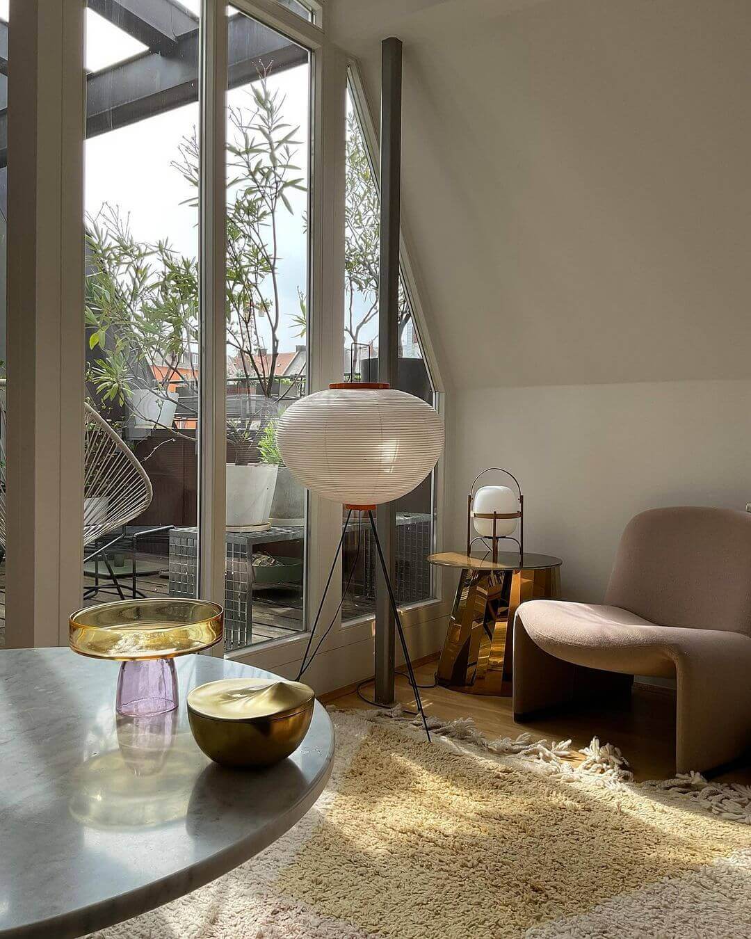 Lampadaire En Papier De Riz