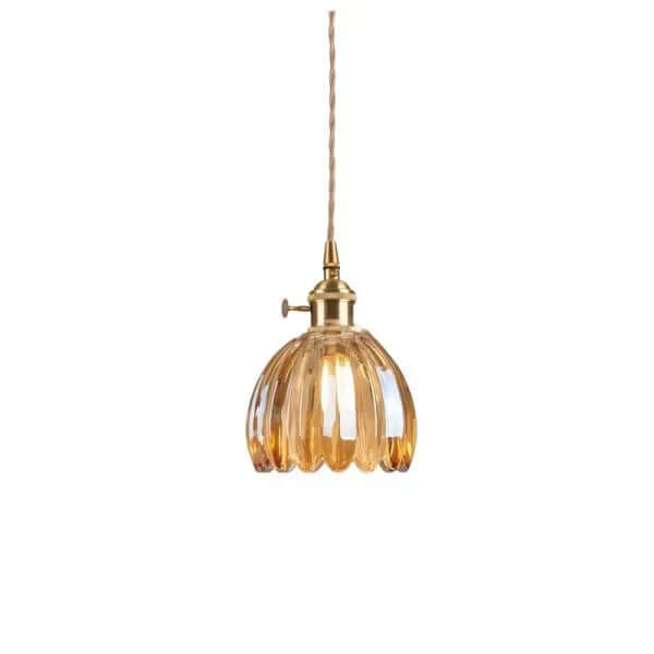 Retro Glasblomsterlampe - Japansk Stil