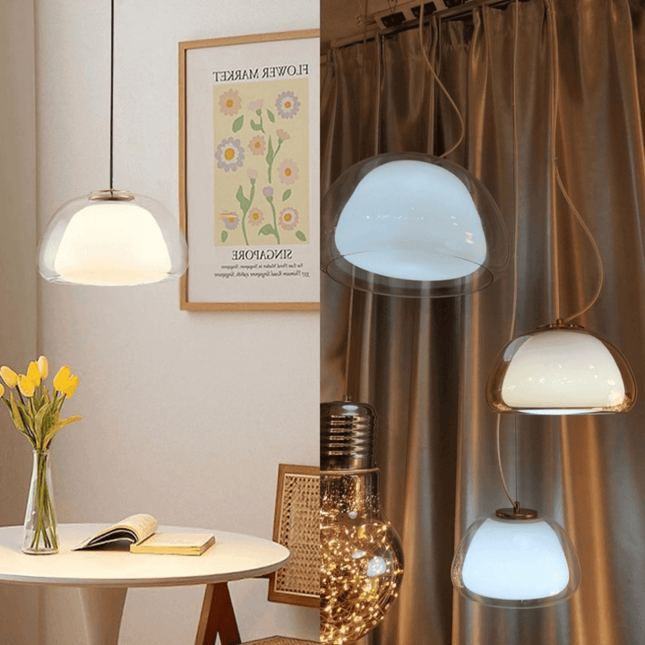 Moderne mælkeglas pendel - Stilfuld lampe til hjemmet
