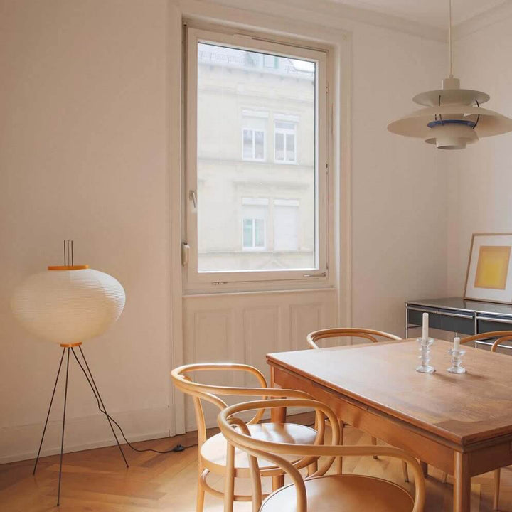 Lampadaire En Papier De Riz