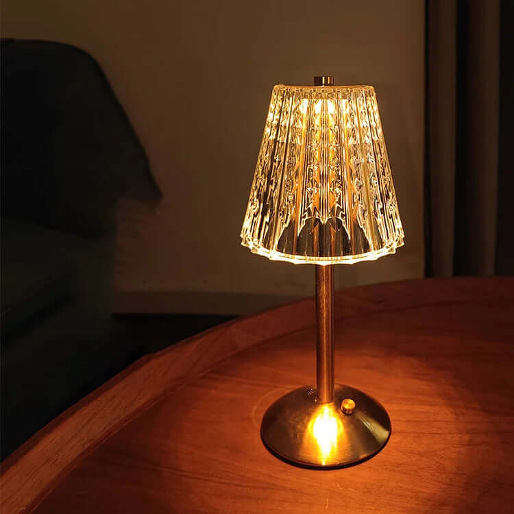 Trådløs krystalmetal bordlampe