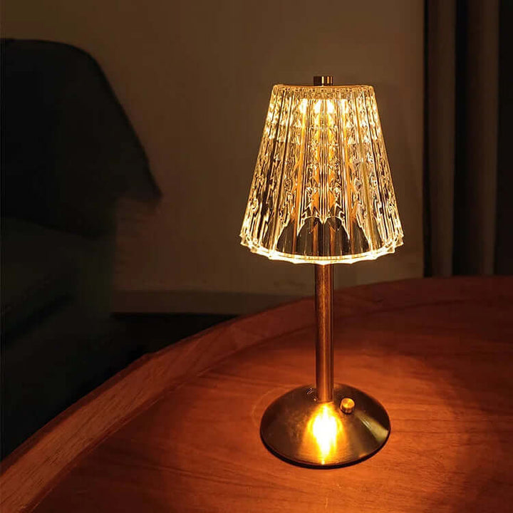 Trådløs krystalmetal bordlampe