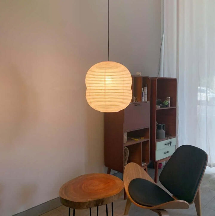 Minimalistisk papirslampe til ophæng