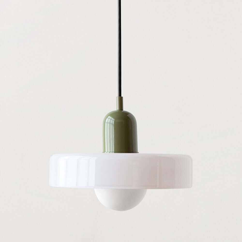 Farverig Bauhaus-stil glasloftslampe