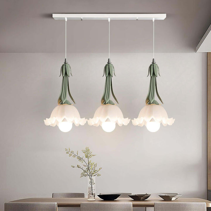 Blomstermønstret Pendellampe - Elegant Indendørs Lampe