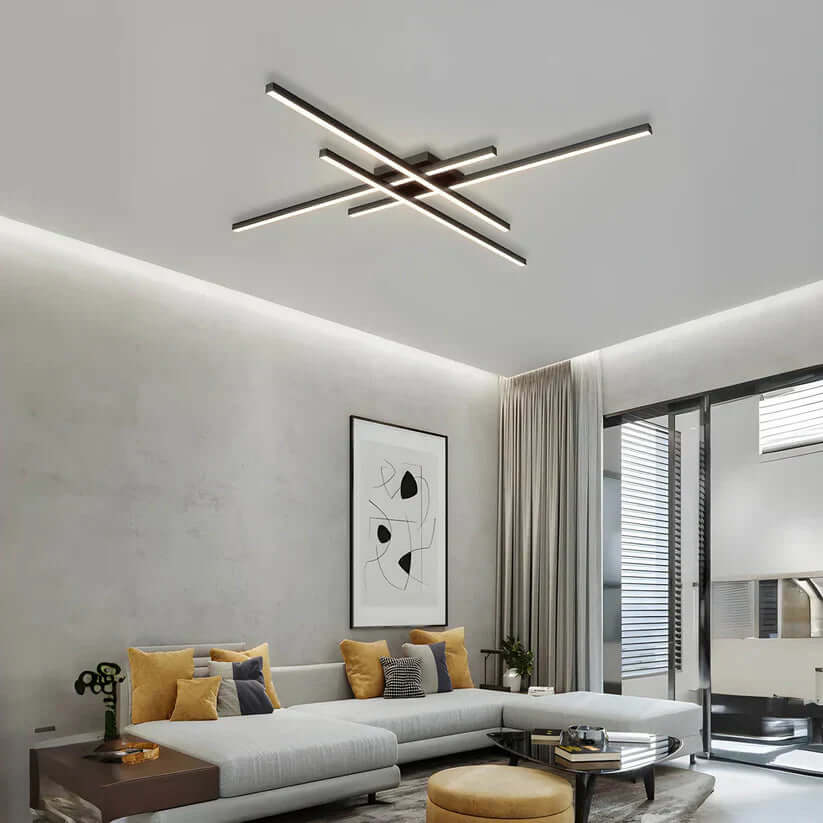 Moderne LED loftlampe i sort
