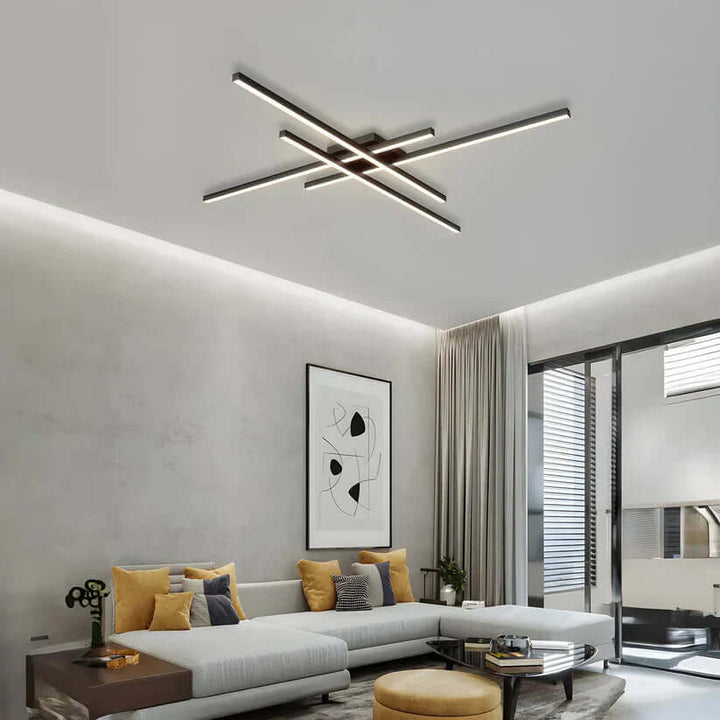 Moderne LED loftlampe i sort