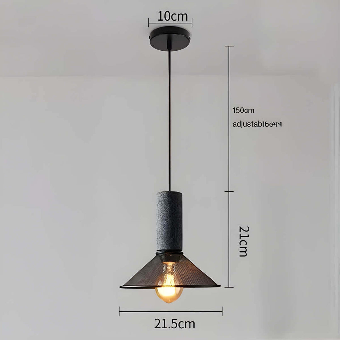 Moderne loft pendellampe - Beton & metal design
