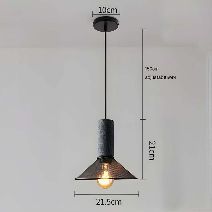Moderne loft pendellampe - Beton & metal design