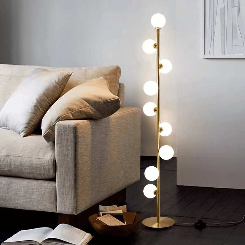 Moderne Glas Gulvlampe - Minimalistisk og Stilfuld