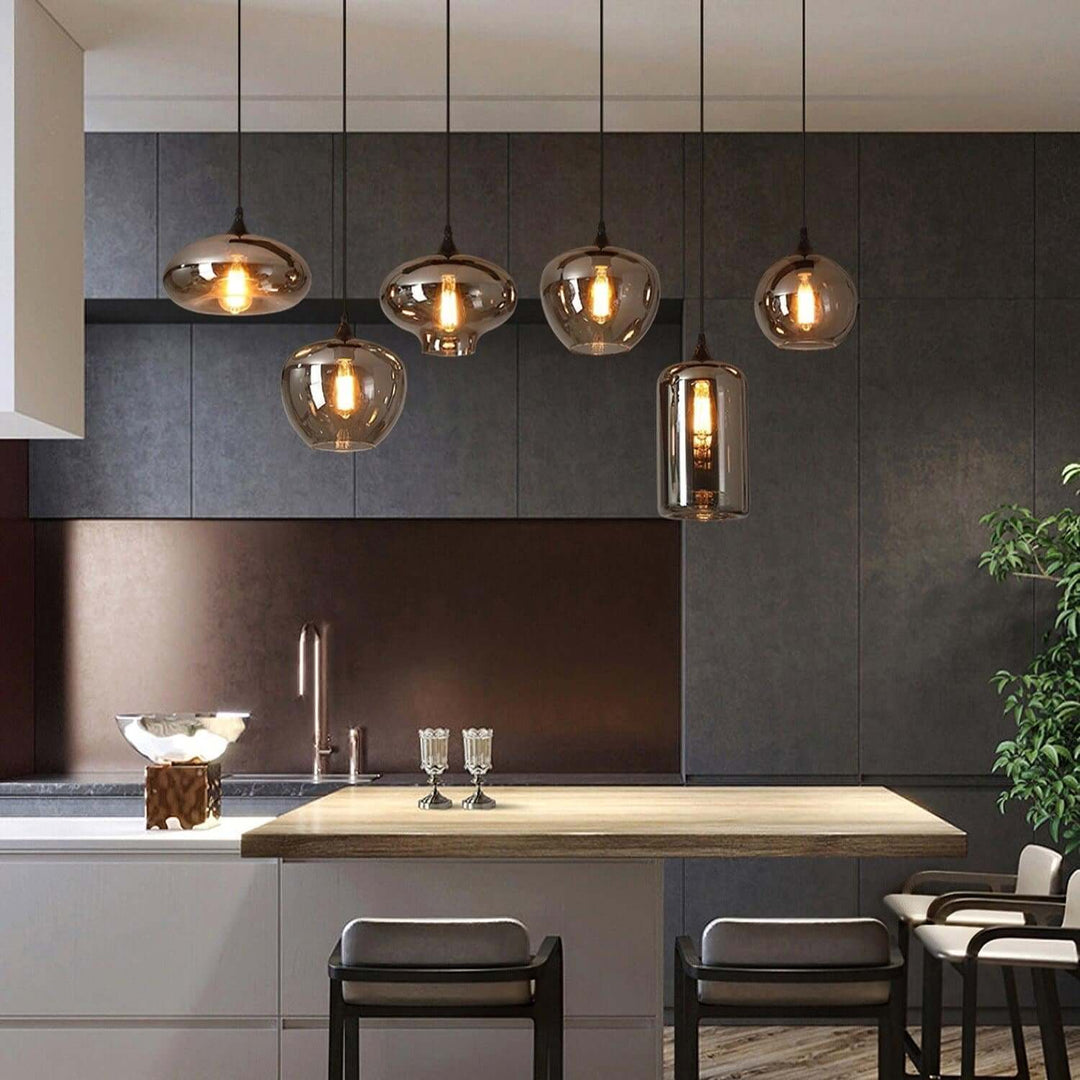 Moderne Glasflaske Pendellampe
