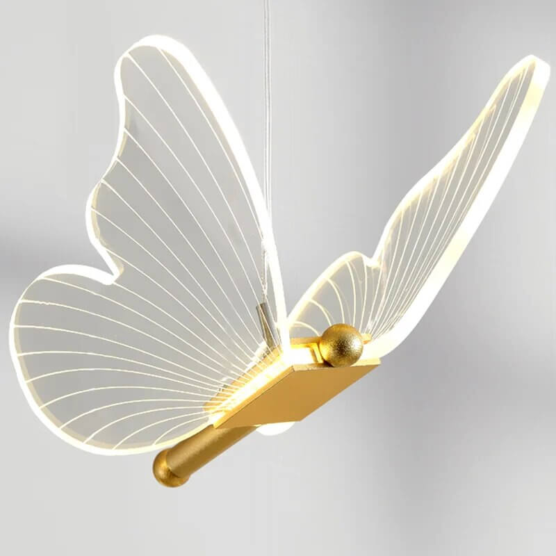Hængende lampe med sommerfuglemotiv