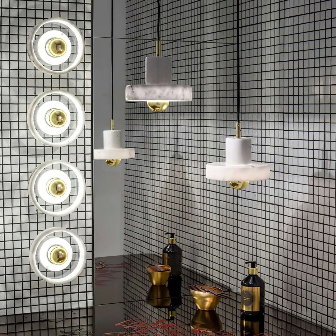 Marmoreret Aura Pendel Lampe