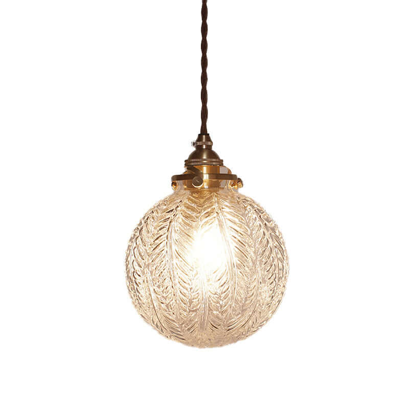 Kolonialstil pendellampe i glas
