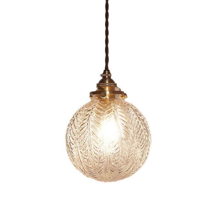 Kolonialstil pendellampe i glas