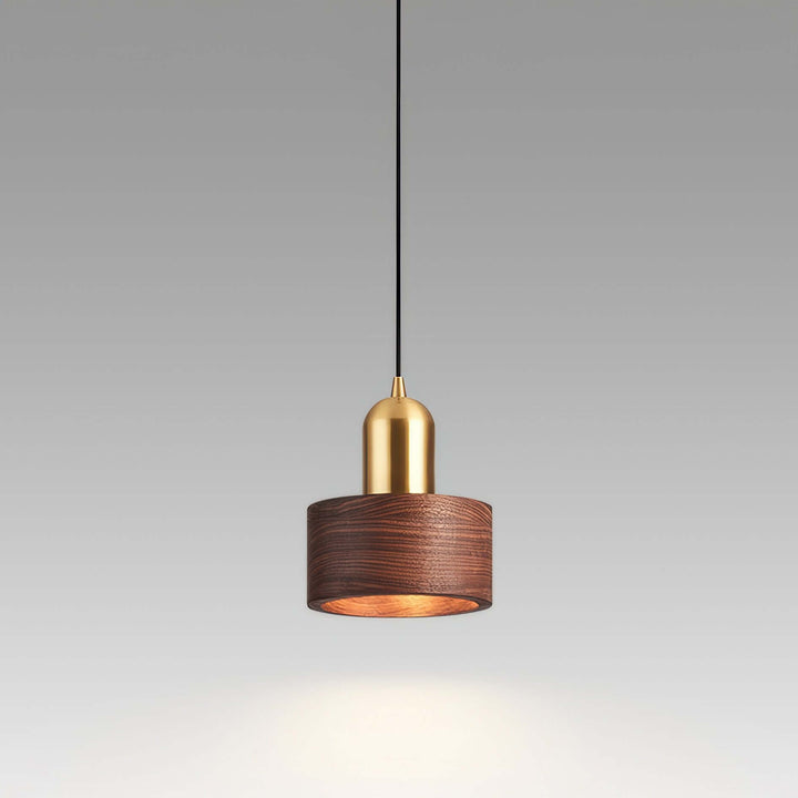 Moderne cylindrisk pendel lampe i japansk stil