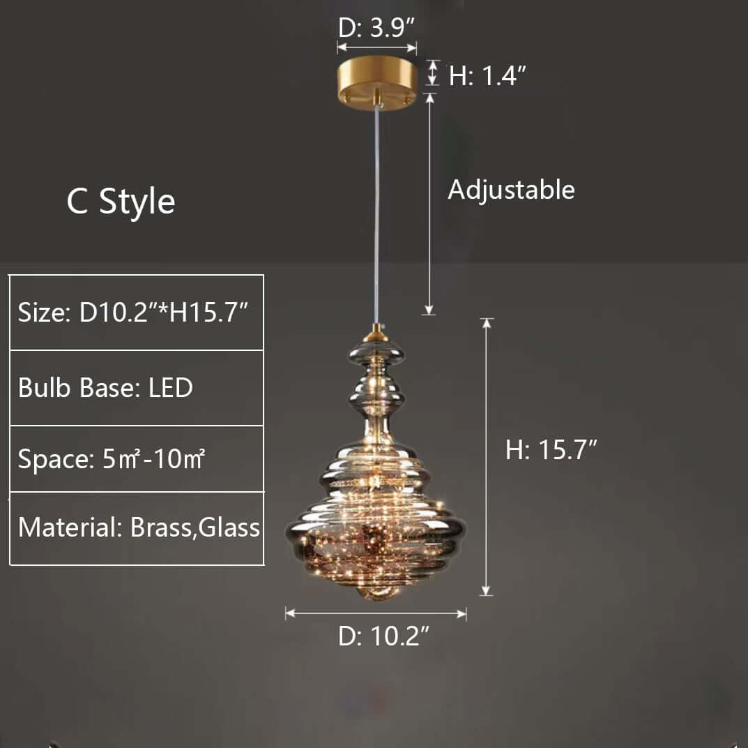 Moderne stjernehimmel pendellampe med glasskærm