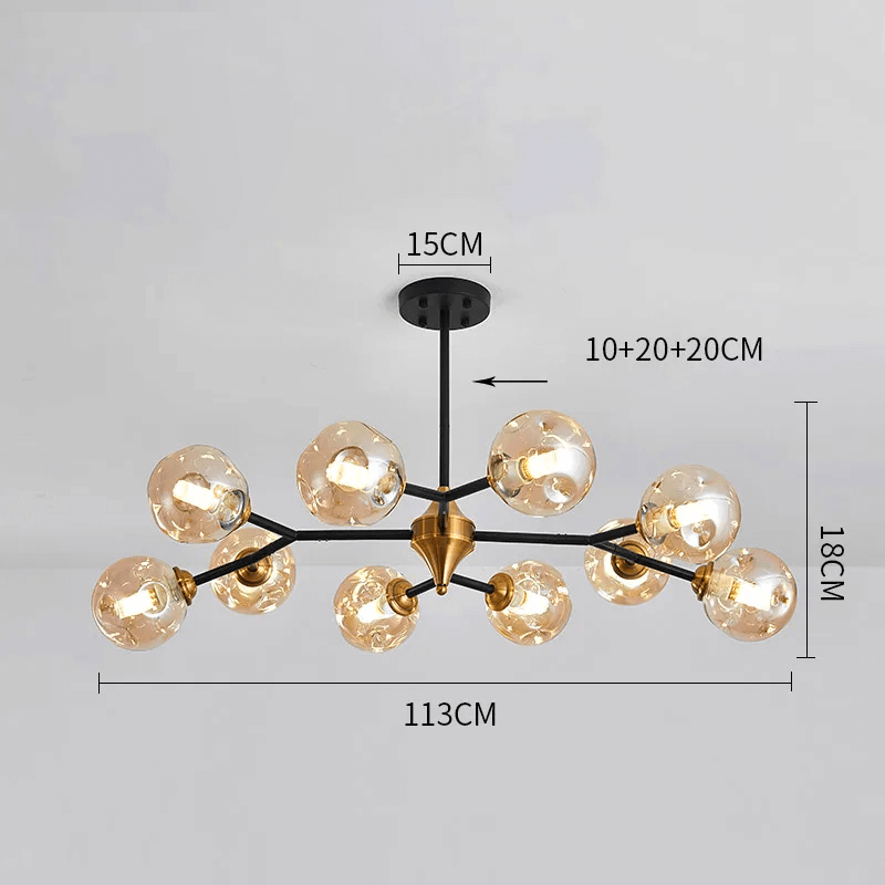 Moderne Glaslampestage med LED - Loftlampe