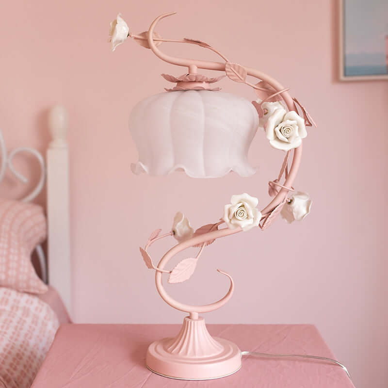 Elegant Rose Lamp - Warm Ambiance