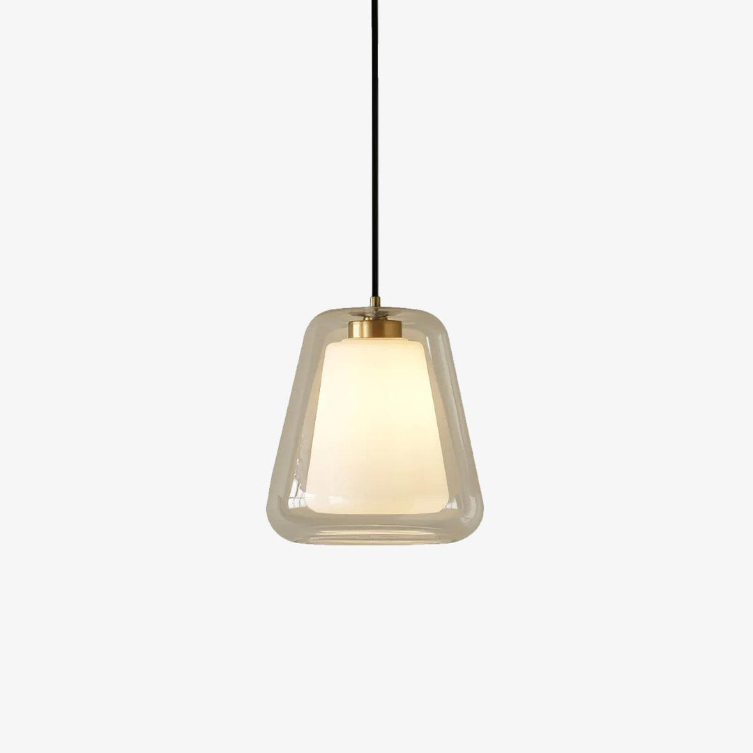 Moderne Pendel Lampe - Guld og Gennemsigtig