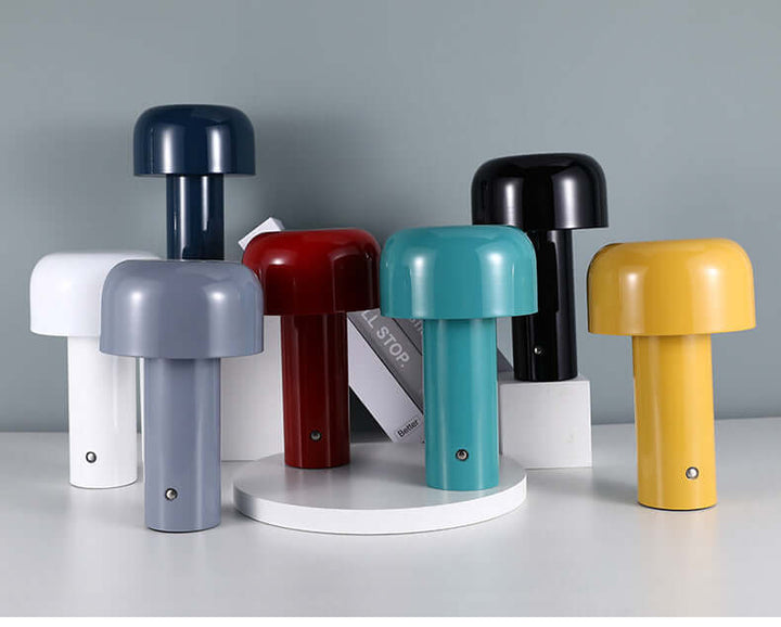 Trådløs bordlampe, italiensk champignon design