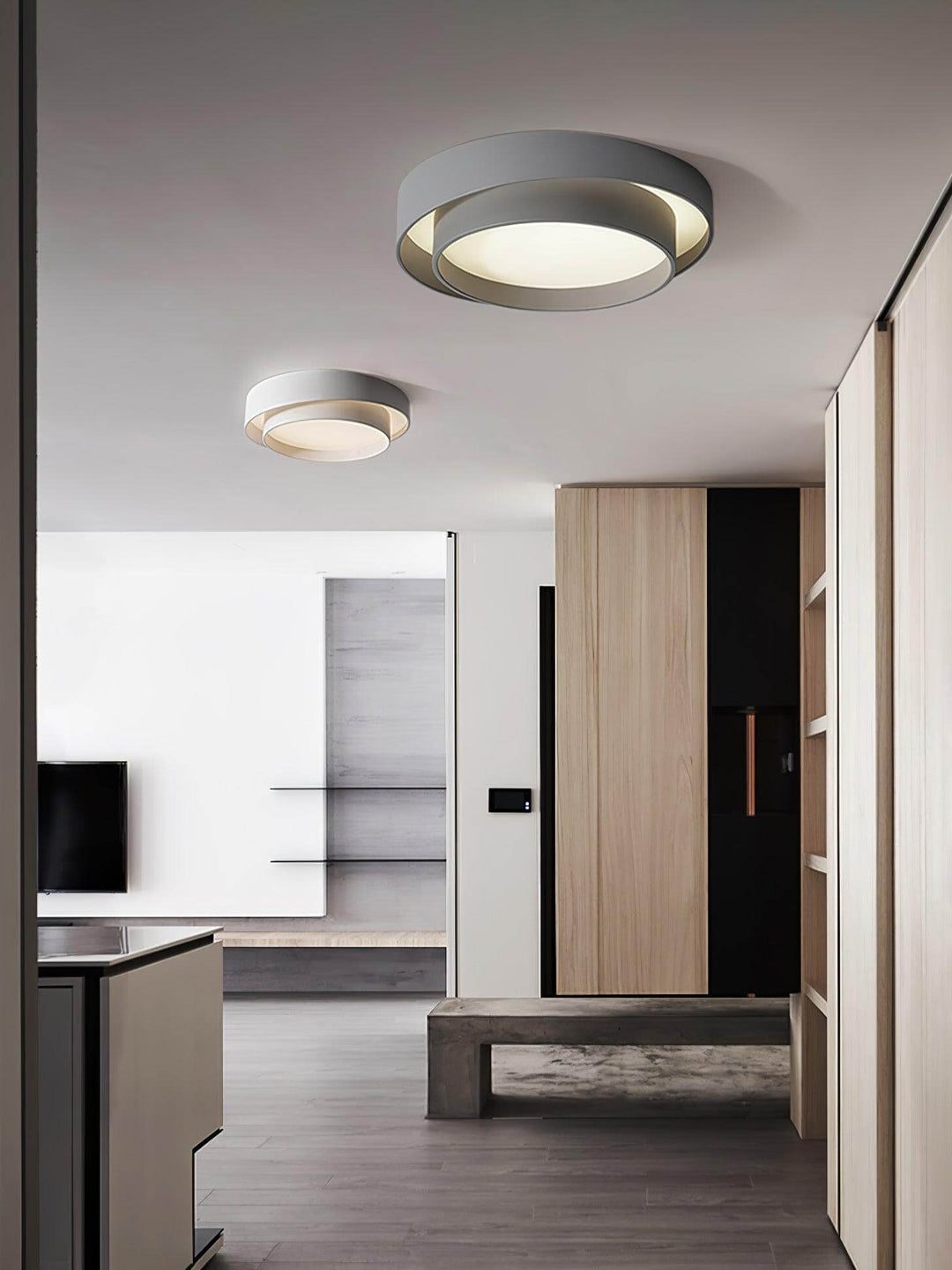 Moderne LED loftslampe med dæmpbar funktion