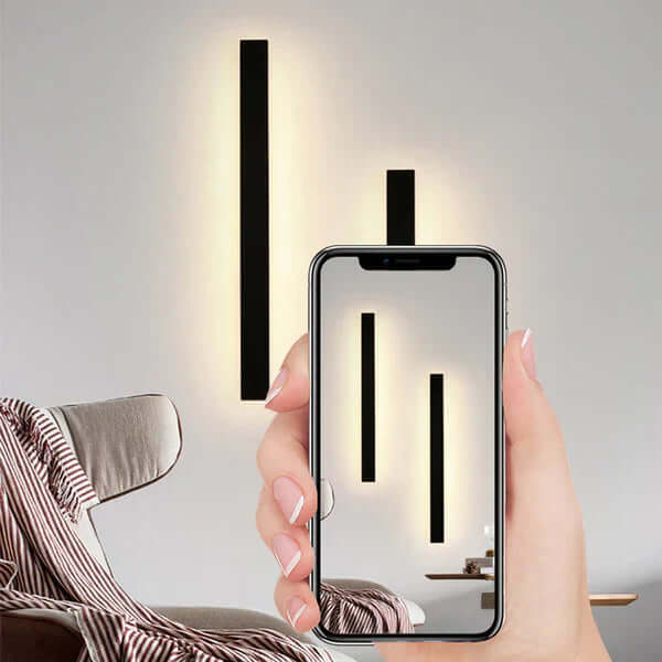Moderne LED væglampe med kantdesign