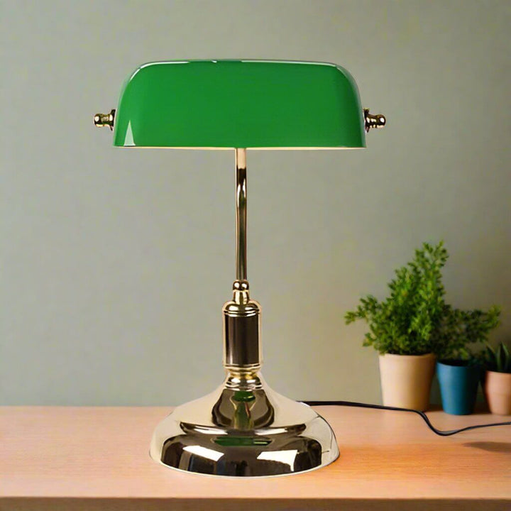 Elegant Glas Bordlampe i Europæisk Stil